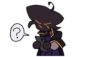 Scare, Peer's character, holding a phone with a confused expression.